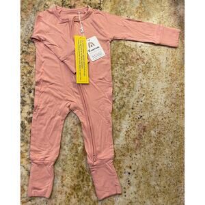 NWT Emerson and Friends Dusty Rose Bamboo Convertible Footie Romper 3-6 Months